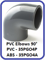 90 DEG  ELBOW PVC 35PGO4P & ABS 35PGO4A